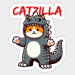 Catzilla Sticker